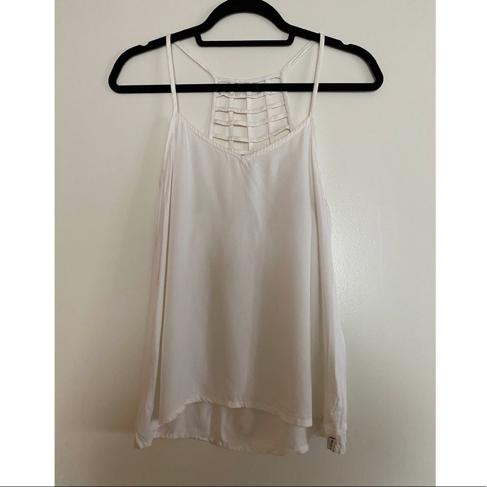 RVCA SKINNY STRAP CAGE BACK TOP